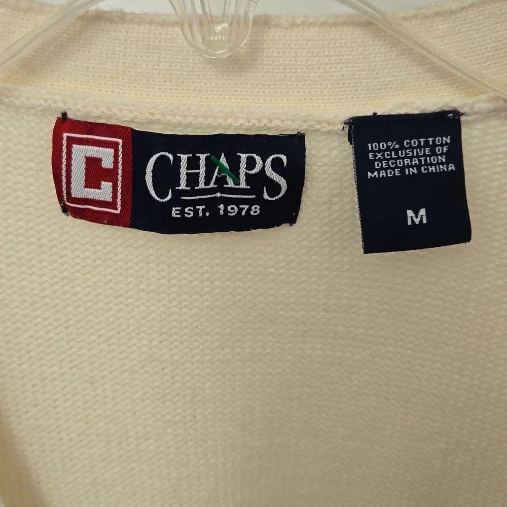 CHAPS V neck long sleeve sweater - Picture 6 of 10